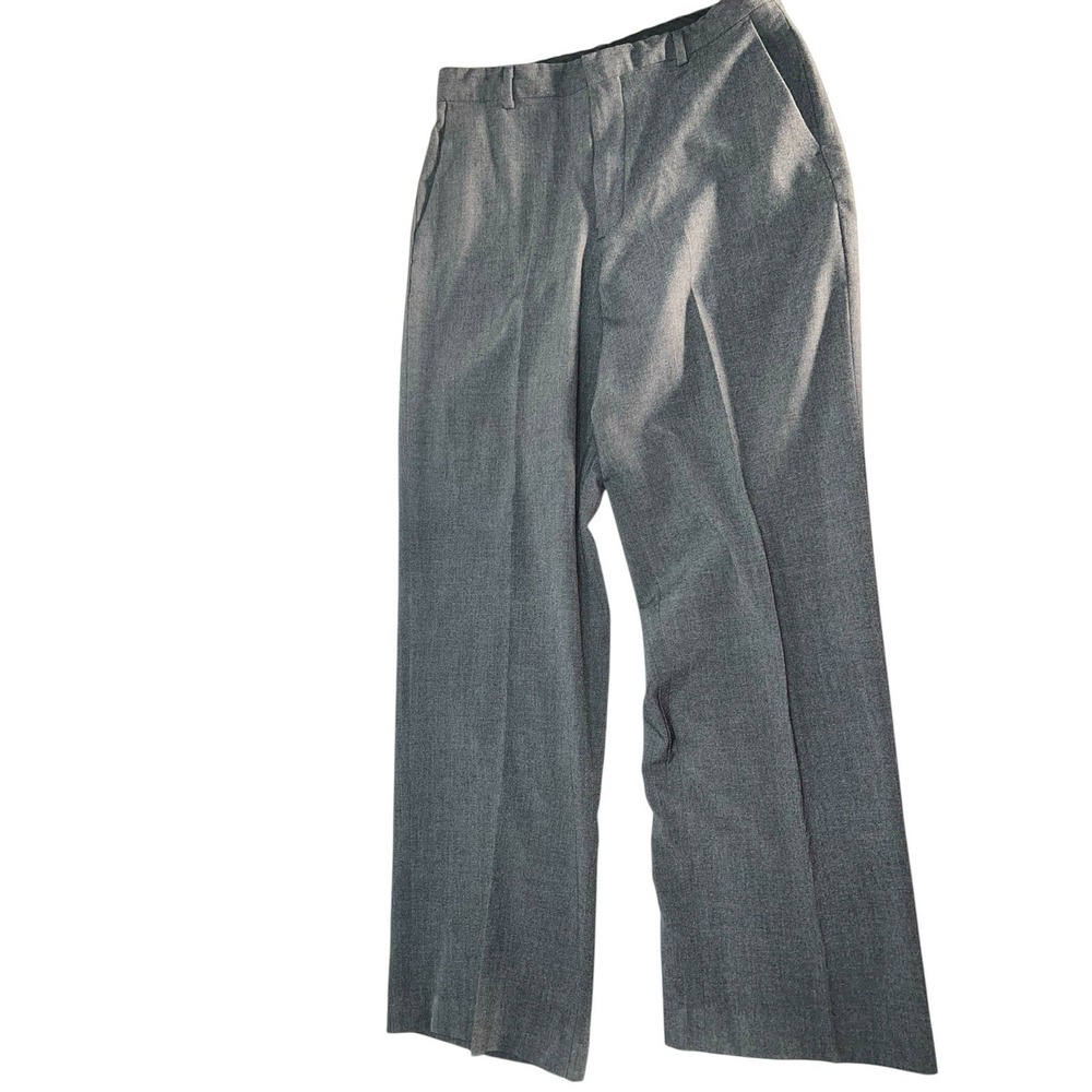 Calvin Klein Gray Straight-Leg Dress Pants